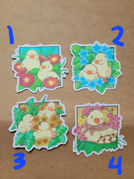 Quack Duckies Spring Season Vinyl Stickers