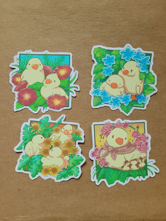 Quack Duckies Spring Season Vinyl Stickers