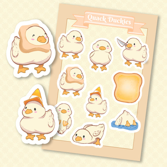 Quack Duck Vinyl Stickers
