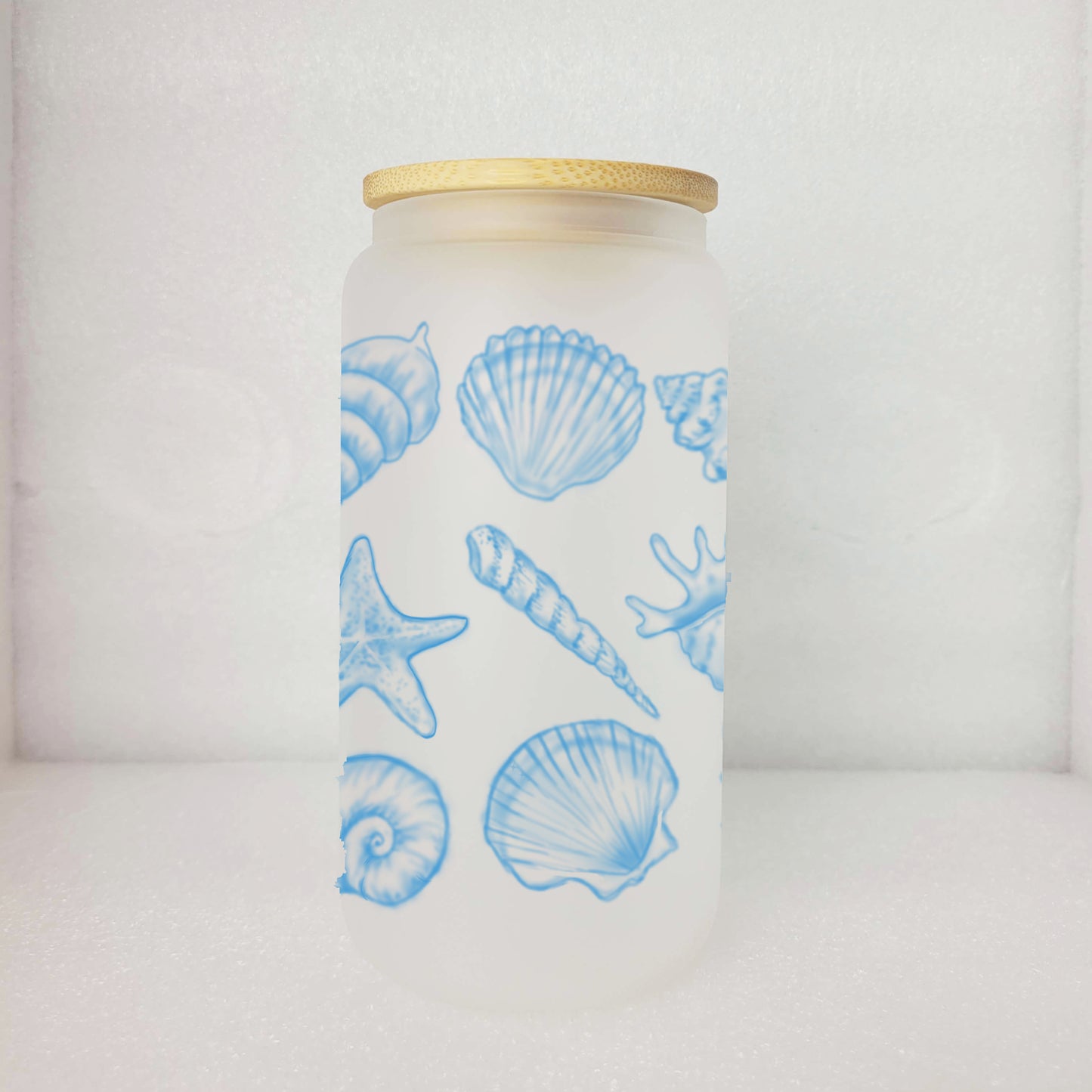 Taza Tumblr esmerilada Seashell de 16 oz