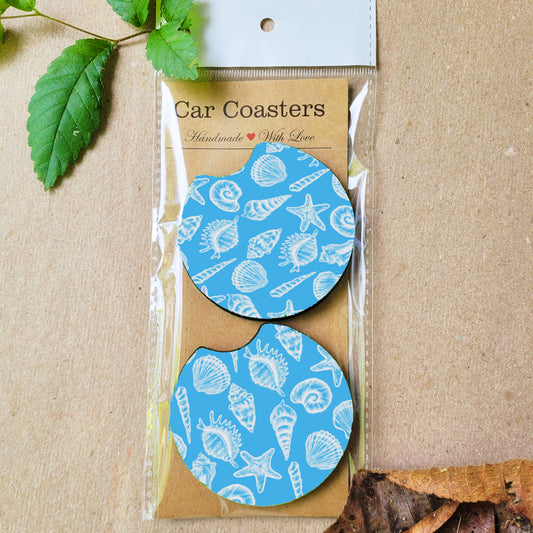 SeaShell Summer Beach Car Coasters